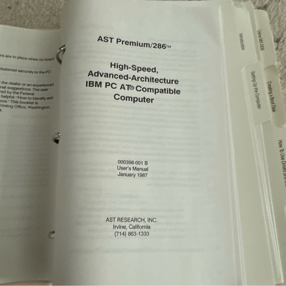 Lot 2 AST Research Inc Computer Operating System MS-DOS + Users Reference Manual - Picture 14 of 16